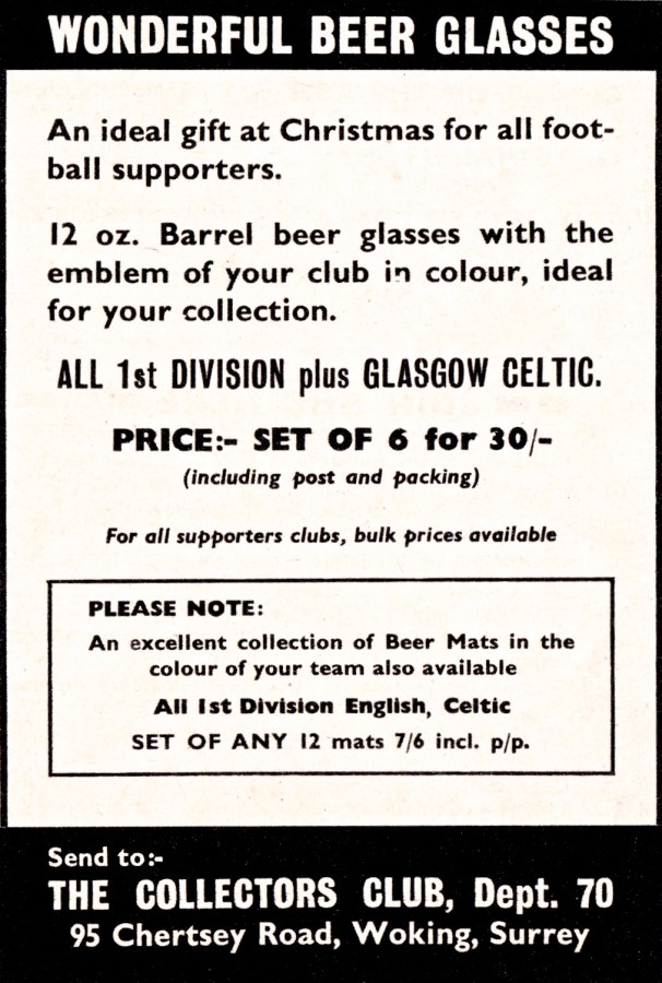 Beer glasses and matching mats