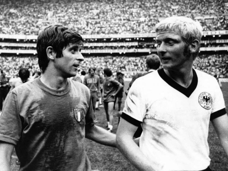 Rivera & Schnellinger, World Cup 1970 Rivera & Schnellinger, World Cup 1970