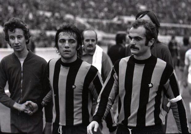 Inter Milan's Roberto Boninsegna & Sandro Mazzola 1973