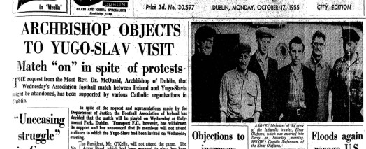 Archbishop objects to Yugoslav visit