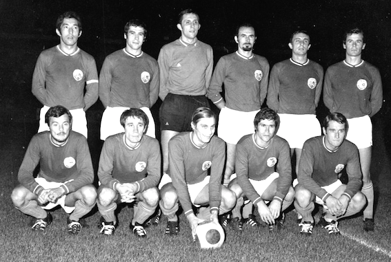 Captained by Jean Djorkaeff (father of Youri), PSG's first official game v Quevilly, 1970. Zivko is second from left, bottom row. 