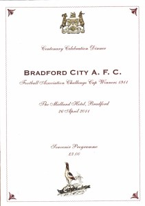 Bradford City Celebration Dinner 1911