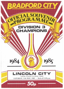 Bradford City v Lincoln City, match programme 1985