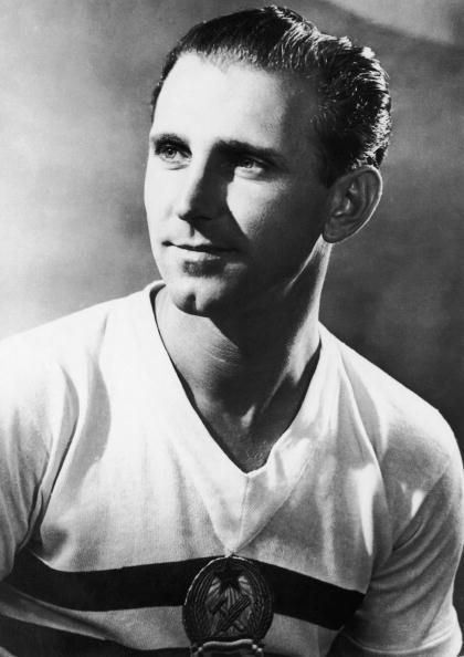 Legendary Hungarian footballer Nandor Hidegkuti (1922 - 2002), a player for MTK Budapest, June 1956. (Photo by Keystone/Hulton Archive/Getty Images)