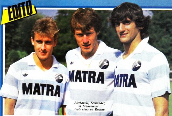 Matra Racing de Paris 1980s superbe vintage fanion football