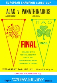 Fanion Lyon Panathinaikos 1963 - Vainqueurs Coupe Des Clubs - 9x8 Cm